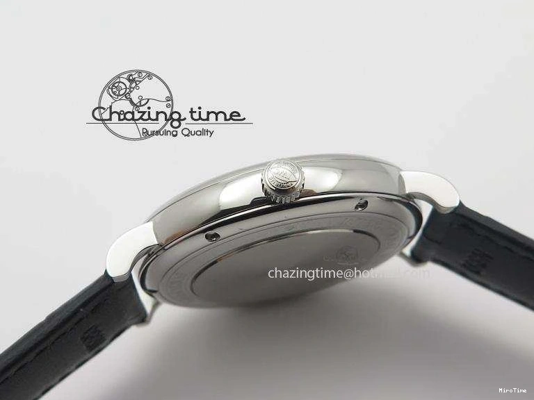 MIROTIME 0511 GoodFit Portofino SCHAFFHAUSEN SS MKF 1:1 V2 Best Edition Black Dial On Black Leather Strap A 7350